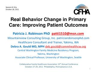 Real Behavior Change in Primary Care: Improving Patient Outcomes
