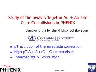 Study of the away side jet in Au + Au and Cu + Cu collisions in PHENIX