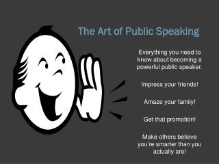 art of public speaking ppt presentation