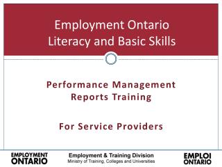 Employment Ontario Literacy and Basic Skills