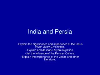 India and Persia