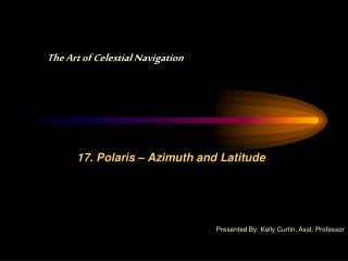 17. Polaris – Azimuth and Latitude