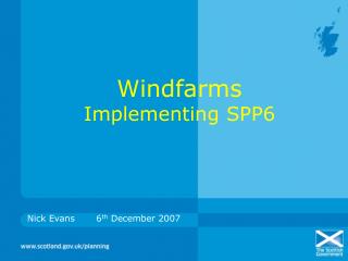 Windfarms Implementing SPP6