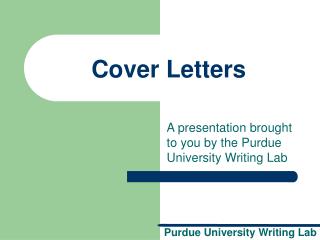 Cover Letters