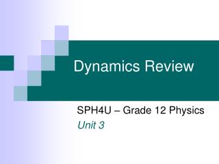 Dynamics Review