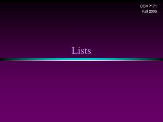 Lists