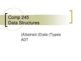 Comp 245 Data Structures