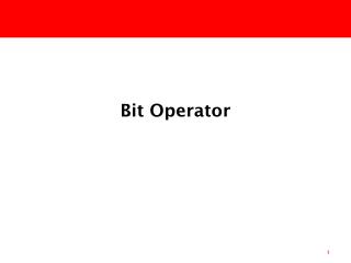 Bit Operator