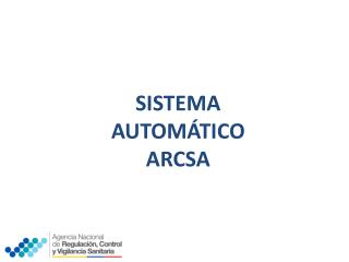 SISTEMA AUTOMÁTICO ARCSA