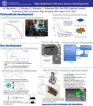 High Brightness Electron Source Development