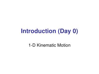 Introduction (Day 0)