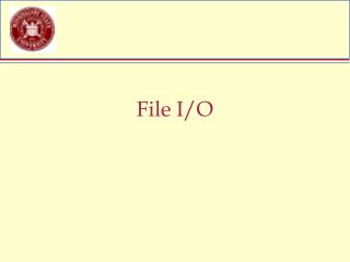 File I/O