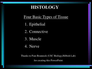 HISTOLOGY