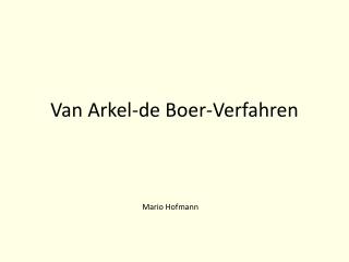 Van Arkel-de Boer-Verfahren