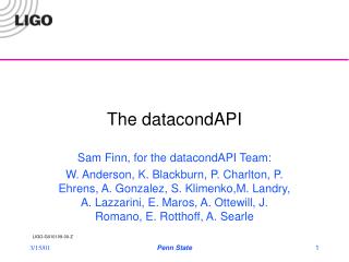 The datacondAPI