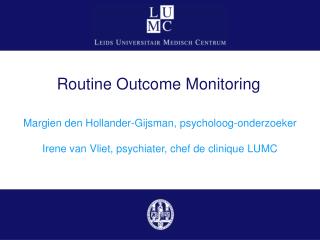 Routine Outcome Monitoring