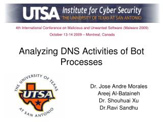 Analyzing DNS Activities of Bot Processes