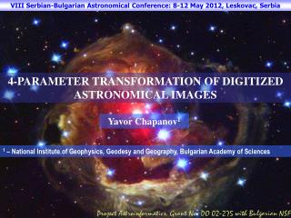 4-PARAMETER TRANSFORMATION OF DIGITIZED ASTRONOMICAL IMAGES
