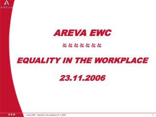 AREVA EWC        EQUALITY IN THE WORKPLACE 23 . 11. 2 006