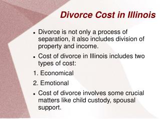 Illinois Divorce Cost