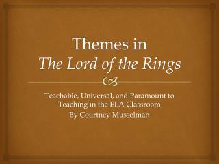 Themes in The Lord of the Rings