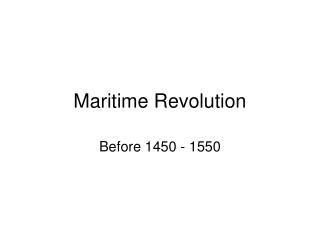 Maritime Revolution