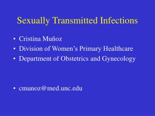 Sexually Transmitted Infections