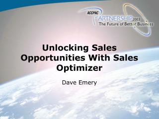 Unlocking Sales Opportunities With Sales Optimizer