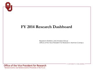 FY 2014 Research Dashboard