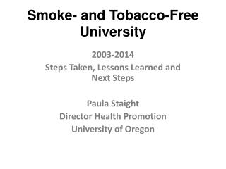 Smoke- and Tobacco-Free University