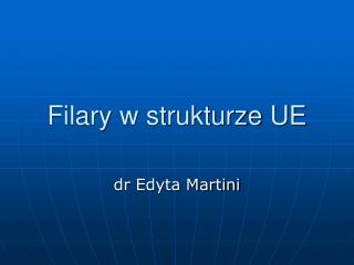 Filary w strukturze UE