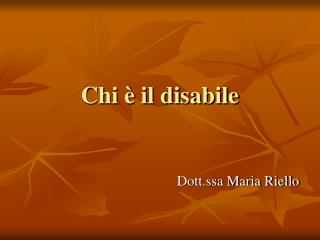 Chi è il disabile