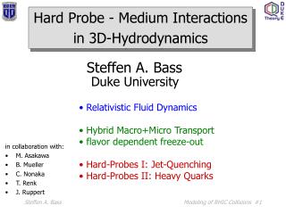Hard Probe - Medium Interactions in 3D-Hydrodynamics