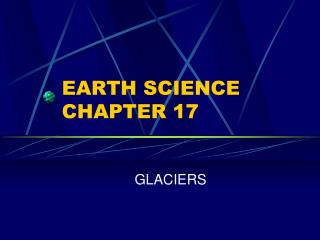 EARTH SCIENCE CHAPTER 17