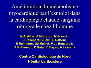 Protection Myocardique