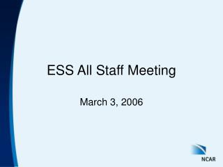 ESS All Staff Meeting