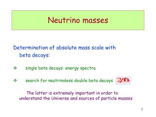 Neutrino masses