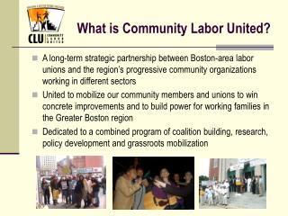 What is Community Labor United?