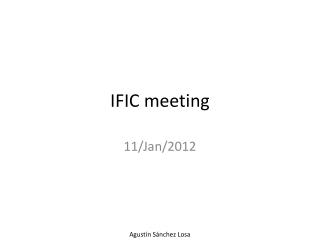 IFIC meeting