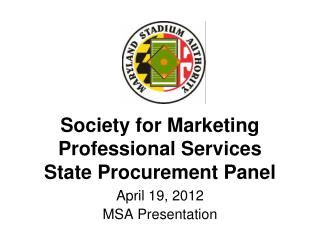 Society for Marketing Professional Services State Procurement Panel