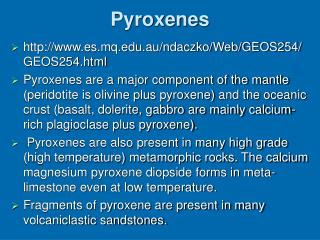 Pyroxenes