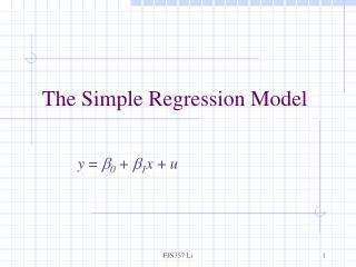 The Simple Regression Model