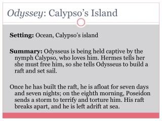 Odyssey : Calypso’s Island