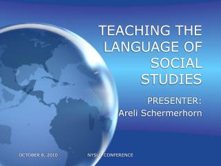 TEACHING THE LANGUAGE OF SOCIAL STUDIES