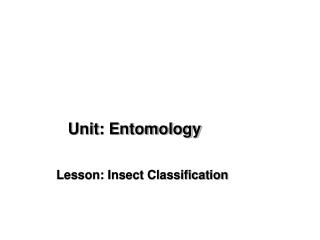 Unit: Entomology