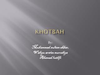 KHOTBAH