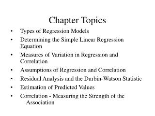 Chapter Topics