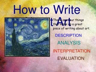 How to Write About Art