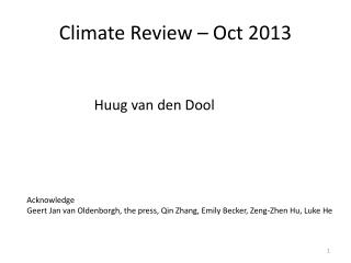 Climate Review – Oct 2013