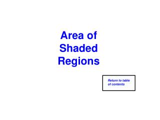Area of Shaded Regions